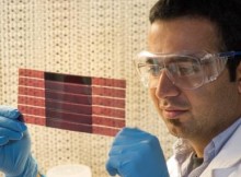 Plastic solar cell at Flinders University