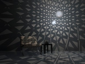 Elegant Light Shade Created from Recycled Drink Boxes by Designer Ed Chew